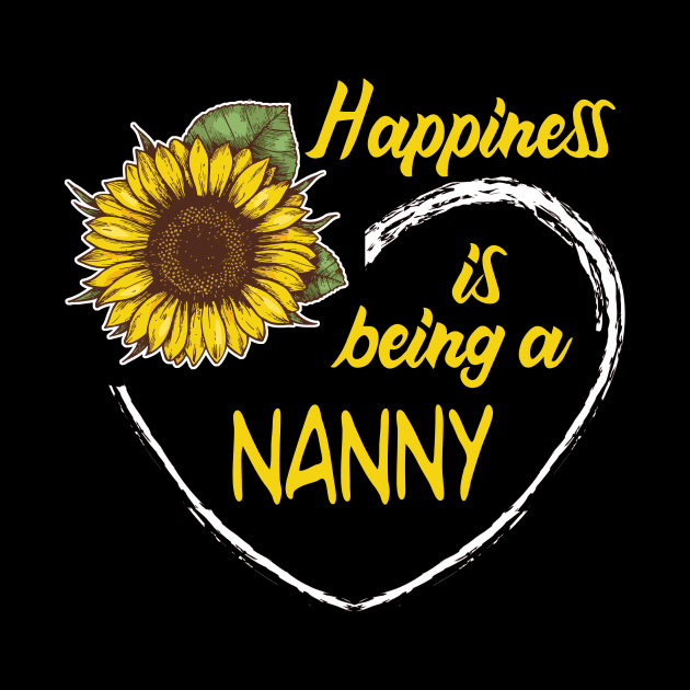 Happiness Is Being A Nanny Sunflower Heart by mazurprop