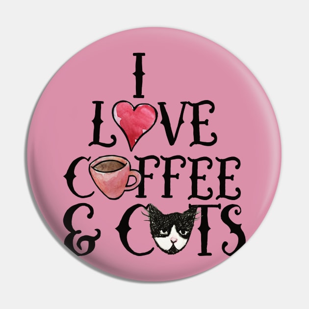 I love coffee and cats Pin by bubbsnugg