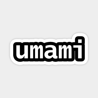 Umami Minimal Typography White Text Magnet