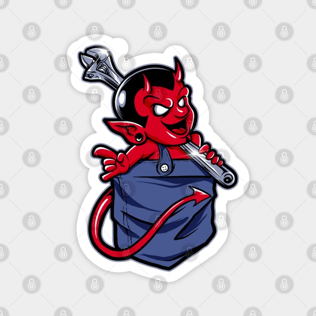 devil on pocket Magnet by spoilerinc