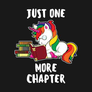 One More Chapter Unicorn Girl Reading T-Shirt
