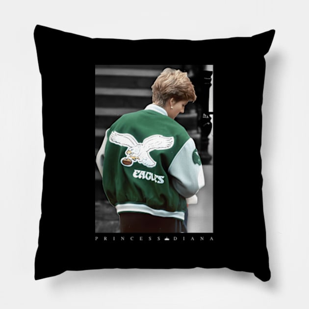 Princess Diana Eagles Pillow by caravalo