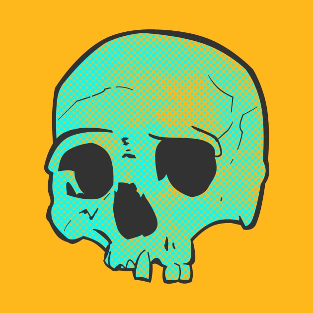 Cyan Skull by TipToeTee