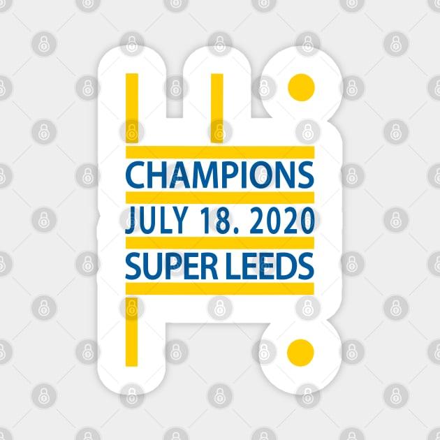 Leeds Champions Magnet by Confusion101