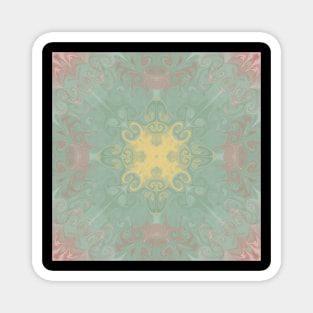 Minty Trippy Pattern Magnet