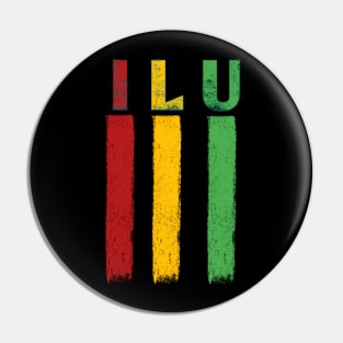 ILU Flag heart Pin