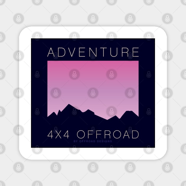 4x4 Offroad Adventure - Lilac Skies Magnet by OFFROAD-DESIGNS