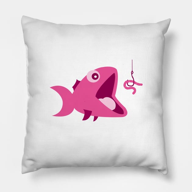 Pink fish Pillow by ArtMofid