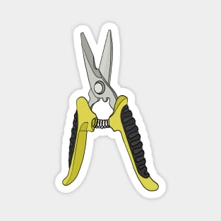 A Yellow Pliers Magnet