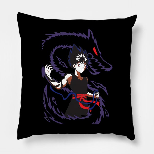 Cursed Child Hiei Fanart Pillow by Planet of Tees