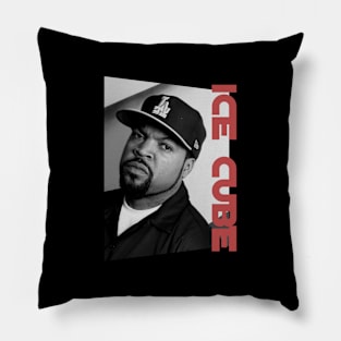 ice cube portrait - monochrome style Pillow