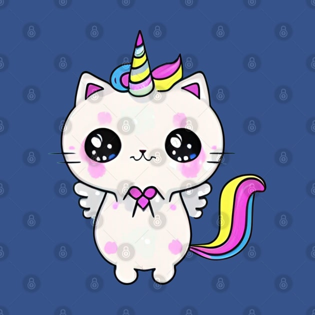 Kawaii Caticorn Unicorn Cat Kittycorn by Splash Graphics