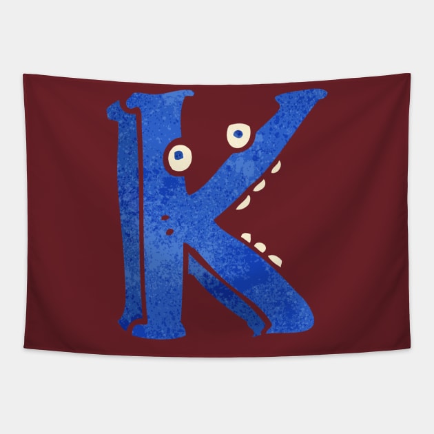 funny Letter,Christmas Gifts,A wonderful gift for those who start their name with K letter Tapestry by rayanammmar