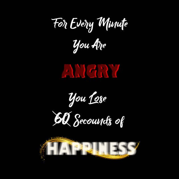 For every Min u're Angry.. U lose 60 sec of Happiness by bixxbite