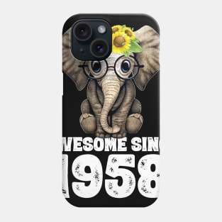 Awesome since 1958 62 Years Old Bday Gift 62th Birthday Phone Case