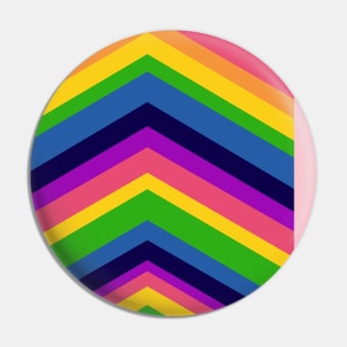 Colourful Rainbow Chevrons Pin