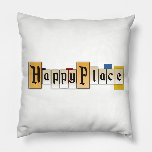 Happy Place (Land Edition) Pillow by PrinceHans Designs