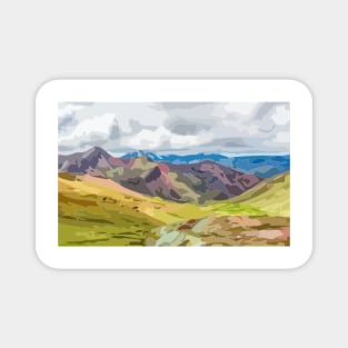 Icelandic Scene Vector Painting Magnet