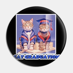 Cat Graduation Pin