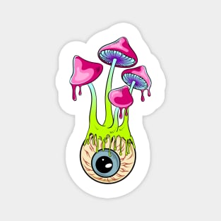 melting mushroom graphic sublimation Magnet