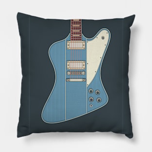 Blue FBird Guitar Pillow