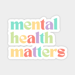 Mental Health Matters | Retro Quote Mixed Peach Magnet