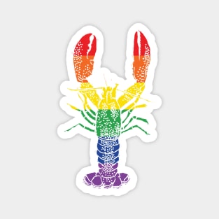 Rainbow Striped Gay Pride Lobster Magnet