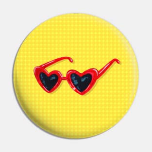 Heart Shaped Glasses Pin