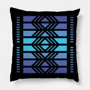 “Dimensional Morphing” - V.3 Blue - (Geometric Art) (Dimensions) - Doc Labs Pillow