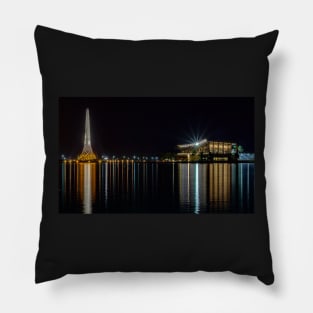 Reflections of City Lights Pillow