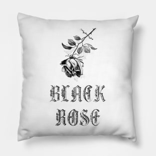 Black Rose Pillow