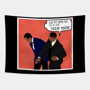 Will Smith Slap Funny Tapestry