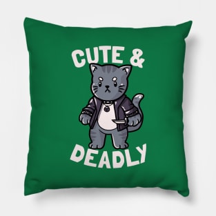 Cute & Deadly Evil Cat Gift Pillow