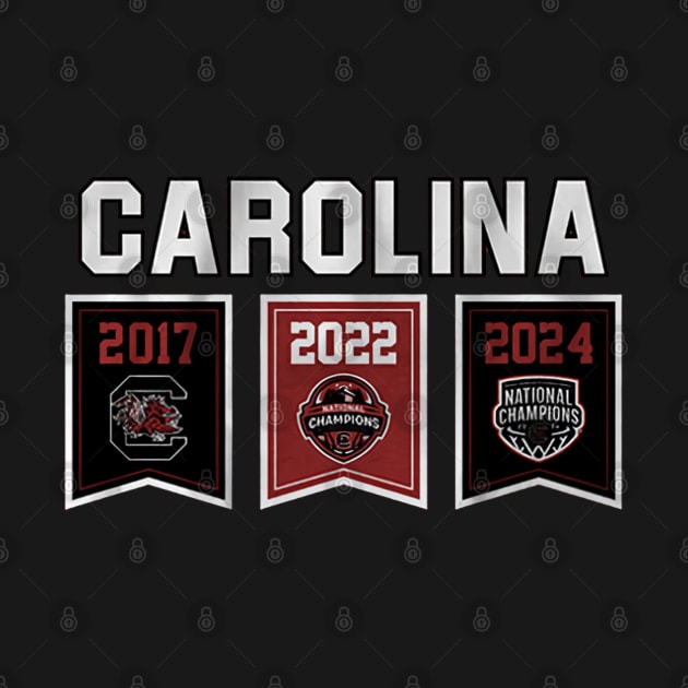 South Carolina Women's Basketball 2024 Championship Banners by artbygonzalez