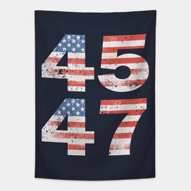 Vintage 45 47 - Trump 2024 Tapestry by Etopix