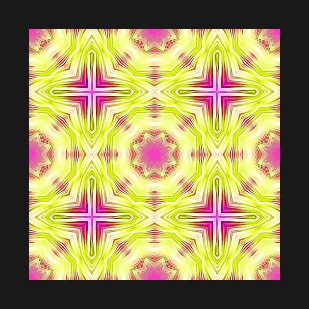 Pink Yellow Dahlia Pattern Pattern Number 5 by BubbleMench