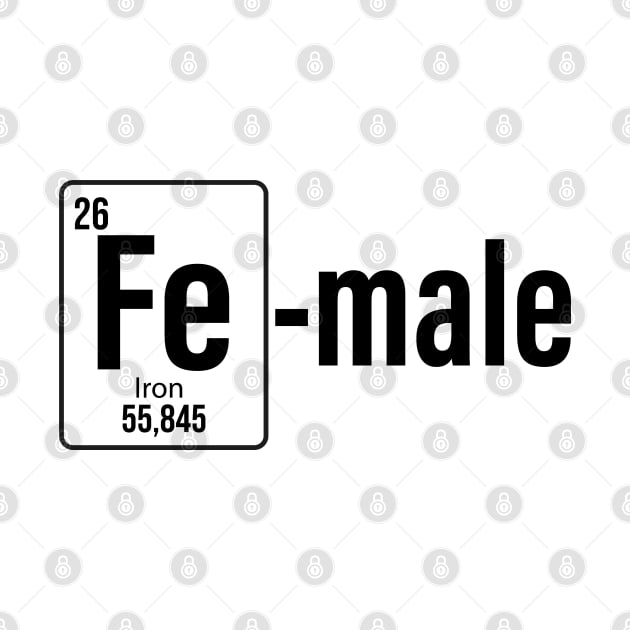 Female. Fe-iron. by art object