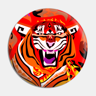 lunar new year, the bengal tiger animal in china festival ecopop Pin