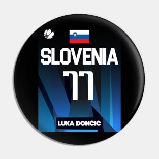 Luka Doncic 2021 Slovenia Jersey Fan Design Pin
