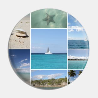 Isla Saona Caribbean Photo Collage Pin