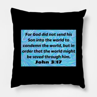 Bible Verse John 3:17 Pillow