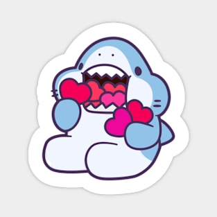 Cute Shark With Hearts Magnet