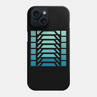 “Dimensional Stairway (No.1)” - V.3 Blue/Green - (Geometric Art) (Dimensions) - Doc Labs Phone Case