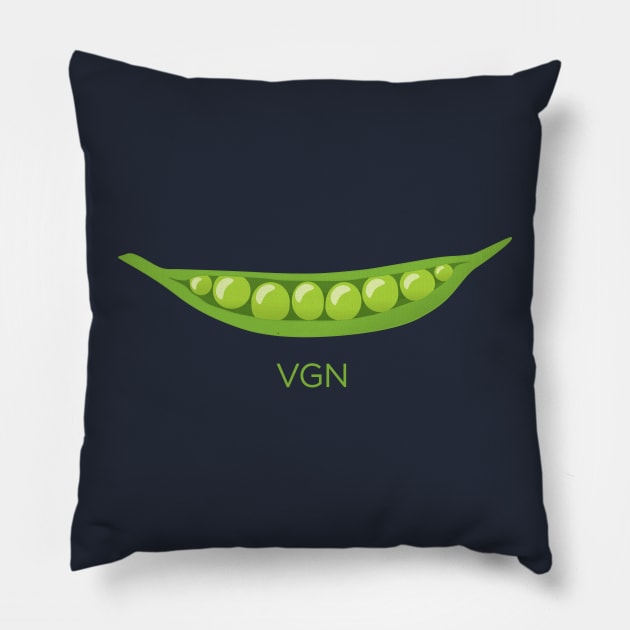 Peas VGN (vegan) Pillow by minimedium