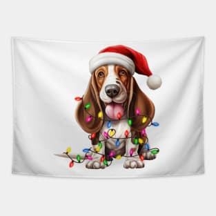 Christmas Basset Hound Tapestry