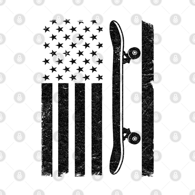 US Flag Skateboard Patriotic 4th Of July Funny Skateboard by Kuehni