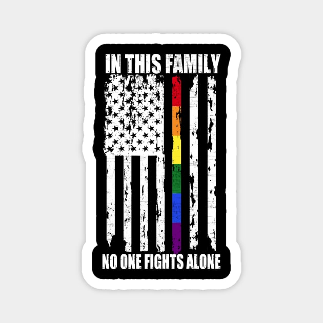 In This Family No One Fightss Alone Costume Gift Magnet by Ohooha