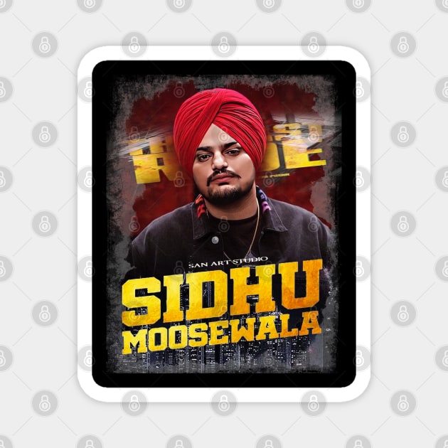 Sidhu Moosewala the last ride Magnet by SAN ART STUDIO 