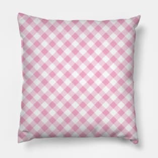 Pink Gingham Check Pattern Pillow