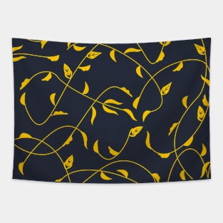 Gold floral pattern Tapestry